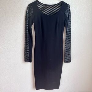 Elegant Black Long Sleeve Dress